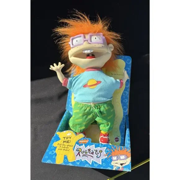 New Nickelodeon Rugrats Chuckie Doll Toy 1997 Vintage Applause Rare Works!